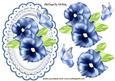 Pretty Blue Pansies, Blue Butterflies