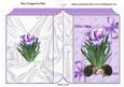 Lavender Tulips and Hedgehogs Folded Book