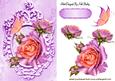 Beautiful Summer Roses with Butterflies