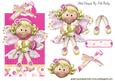 Cute Faerie Sitting on a Floral Tag