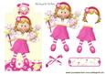 Cute Faerie with Her Magic Wand on a Floral Tag