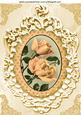 Peach Rose in Ornamental Frame A4