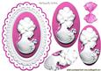 Pretty in Rose Pink, Lady Cameo Oval Pyramids