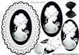 Pretty in Black, Lady Cameo Oval Pyramids