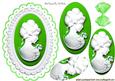 Pretty in Green, Lady Cameo Oval Pyramids