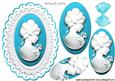 Pretty in Turq, Lady Cameo Oval Pyramids