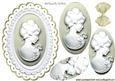 Pretty in Cream, Lady Cameo Oval Pyramids