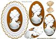 Pretty in Brown, Lady Cameo Oval Pyramids