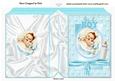 Cute Baby Boy with Stars and Bows Folded Book