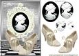 Pretty Cream Vintage Shoes with Cameo Pyramid