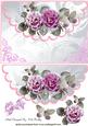 Shades of Pink Roses on Scalloped Envelope