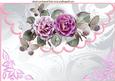 Shades of Pink Roses on Scalloped Envelope A4