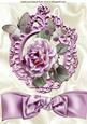 Ornate Frame with Wild Pink Roses & Bow A4