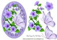 Pretty Lilac Flowers with Butterflies in Floral Frame