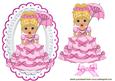 Pretty in Pink Vintage Girl in Ornate Frame