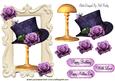 Pretty Purple Rose Bonnet on a Stand