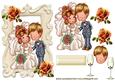 Wedding Day with Gold Roses and Champagne