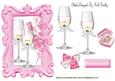 Pink Champagne and Pink Flowers with Ring