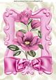 Pink Magnolias with Bow A4