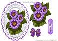Pretty Purple Flowers with Purple/gold Bow