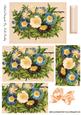 Pretty Blue & Cream Morning Glory Pyramids