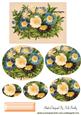 Pretty Blue /cream Morning Glory Oval Pyramids