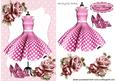 Pink Roses with Polkadot Dress and Shoes