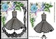 Black Polkadot Dress with Summer Flowers