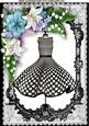 Black Polkadot Dress with Summer Flowers A4
