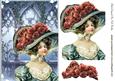 Vintage Lady in Rose Bonnet in the Moonlight