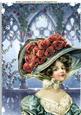 Vintage Lady in Rose Bonnet in the Moonlight A4