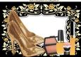 Gold Sequin Shoes with Makeup A4
