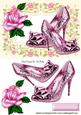 Pink Sparkle Shoes with Pink Rose