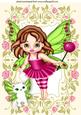 Cute Faerie with Her Faerie Kitten A4