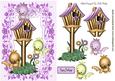 Cute Little Birds in a Birdhouse