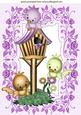 Cute Little Birs in a Birdhouse A4