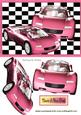 Pink Audi Sports Car, in Frame