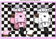 Pink and White Vespa Scooter in Frame A4