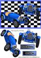 Blue Sports Racing Cars