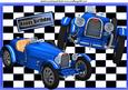 Blue Sports Racing Cars A4