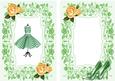 Green Polkadot Dress with Roses A5 Insert