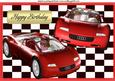 Red Audi Sports Cars in Check Frame A4
