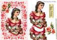 Elegant Vintage Lady with Rose Frame