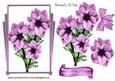 Pretty Pink Flowers in Art Deco Frame