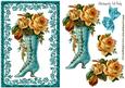 Vintage Ladies Boot with Rose in Ornate Frame