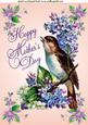 Pretty Bird with Flowers for Mothers Day A4