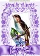 Vintage Bird in Floral Frame A4