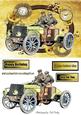 1901 Vintage Car in Steampunk Clock Frame