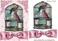 Pretty Birds in a Birdcage with Bow