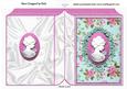 Pretty Vintage Cameo, with Roses Folded Book